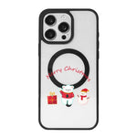 Capa de Telemóvel da Série Natal com Forte Magnetismo e Borda Pintada a Preto, Para iPhone 15 Pro Max, Para iPhone 15 Pro