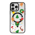 Capa de Telemóvel da Série Natal com Forte Magnetismo e Borda Pintada a Preto, Para iPhone 15 Pro Max, Para iPhone 15 Pro
