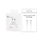 Carregador A3365 PD40W USB-C / Type-C com Cabo de Dados Type-C para Type-C, Ficha EU, Ficha EU + Cabo Type-C 1m, Ficha EU + Cabo Type-C 2m