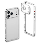 Capa de telemóvel anti-choque ultra fina com estrutura metálica de liga e moldura para lente, para iPhone 17 Pro Max, para iPhone 17 Pro
