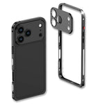 Capa de telemóvel anti-choque ultra fina com estrutura metálica de liga e moldura para lente, para iPhone 17 Pro Max, para iPhone 17 Pro