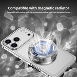 Capa de telemóvel anti-choque ultra fina com estrutura metálica de liga e moldura para lente, para iPhone 17 Pro Max, para iPhone 17 Pro
