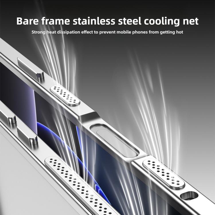 Capa de telemóvel anti-choque ultra fina com estrutura metálica de liga e moldura para lente, para iPhone 17 Pro Max, para iPhone 17 Pro