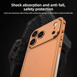 Capa de telemóvel anti-choque ultra fina com estrutura metálica de liga e moldura para lente, para iPhone 17 Pro Max, para iPhone 17 Pro