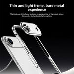 Capa de telemóvel anti-choque ultra fina com estrutura metálica de liga e moldura para lente, para iPhone 17 Pro Max, para iPhone 17 Pro