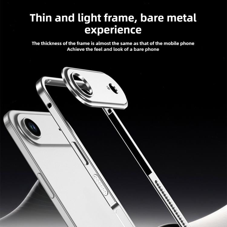 Capa de telemóvel anti-choque ultra fina com estrutura metálica de liga e moldura para lente, para iPhone 17 Pro Max, para iPhone 17 Pro