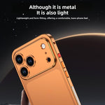 Capa de telemóvel anti-choque ultra fina com estrutura metálica de liga e moldura para lente, para iPhone 17 Pro Max, para iPhone 17 Pro