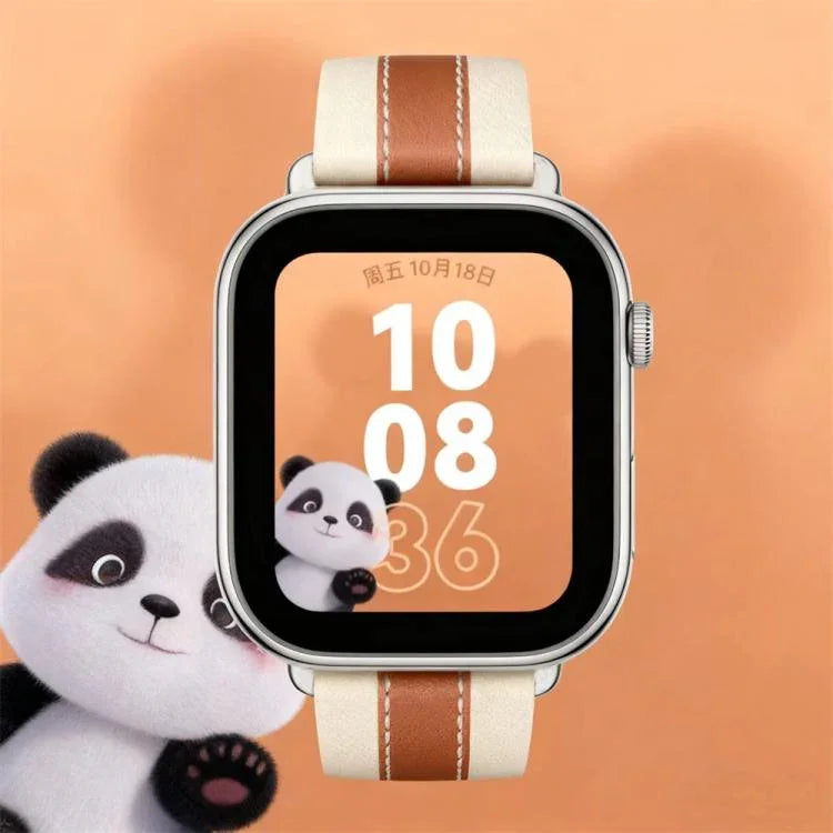 Pulseira de Relógio em Pele Genuína com Blocos de Cor, Para Apple Watch 46mm / 49mm / 45mm / 44mm, Para Apple Watch 42mm / 41mm / 40mm / 38mm
