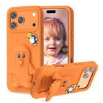 Capa para telemóvel à prova de choque Penguin Baby EVA com suporte, para iPhone 17 Pro Max, para iPhone 17 Pro, para iPhone 17, para iPhone Air, para iPhone 16 Pro Max, para iPhone 16 Pro, para iPhone 16, para iPhone 15 Pro Max