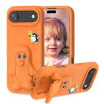 Capa para telemóvel à prova de choque Penguin Baby EVA com suporte, para iPhone 17 Pro Max, para iPhone 17 Pro, para iPhone 17, para iPhone Air, para iPhone 16 Pro Max, para iPhone 16 Pro, para iPhone 16, para iPhone 15 Pro Max