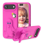 Capa para telemóvel à prova de choque Penguin Baby EVA com suporte, para iPhone 17 Pro Max, para iPhone 17 Pro, para iPhone 17, para iPhone Air, para iPhone 16 Pro Max, para iPhone 16 Pro, para iPhone 16, para iPhone 15 Pro Max