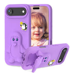 Capa para telemóvel à prova de choque Penguin Baby EVA com suporte, para iPhone 17 Pro Max, para iPhone 17 Pro, para iPhone 17, para iPhone Air, para iPhone 16 Pro Max, para iPhone 16 Pro, para iPhone 16, para iPhone 15 Pro Max