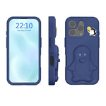 Capa para telemóvel à prova de choque Penguin Baby EVA com suporte, para iPhone 17 Pro Max, para iPhone 17 Pro, para iPhone 17, para iPhone Air, para iPhone 16 Pro Max, para iPhone 16 Pro, para iPhone 16, para iPhone 15 Pro Max