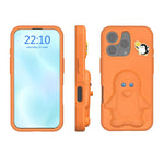 Capa para telemóvel à prova de choque Penguin Baby EVA com suporte, para iPhone 17 Pro Max, para iPhone 17 Pro, para iPhone 17, para iPhone Air, para iPhone 16 Pro Max, para iPhone 16 Pro, para iPhone 16, para iPhone 15 Pro Max