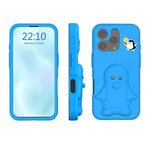 Capa para telemóvel à prova de choque Penguin Baby EVA com suporte, para iPhone 17 Pro Max, para iPhone 17 Pro, para iPhone 17, para iPhone Air, para iPhone 16 Pro Max, para iPhone 16 Pro, para iPhone 16, para iPhone 15 Pro Max