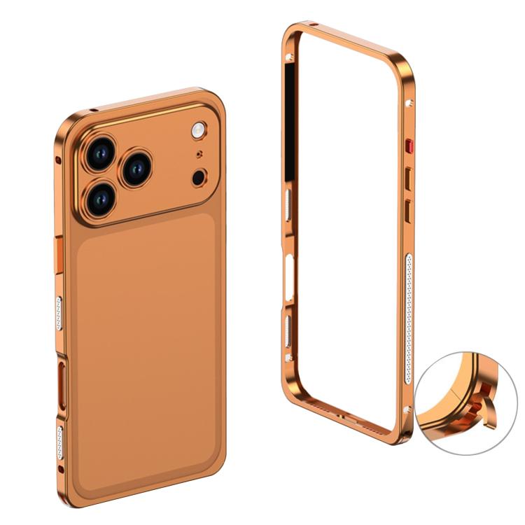 Capa para telemóvel ultrafina com estrutura metálica em liga e proteção contra choques, para iPhone 17 Pro Max, para iPhone 17 Pro