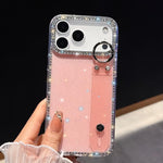 Rhinestone Glitter Wristband Holder Phone Case, For iPhone 17 Pro Max