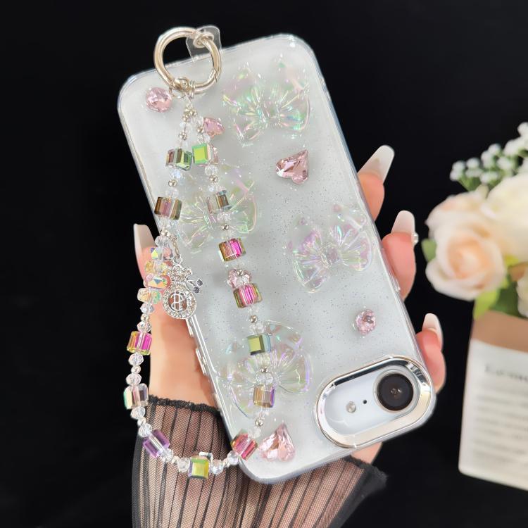 Corrente para telemóvel cubo de cristal de açúcar em forma de saco de dinheiro da sorte próspero, rosa, roxo