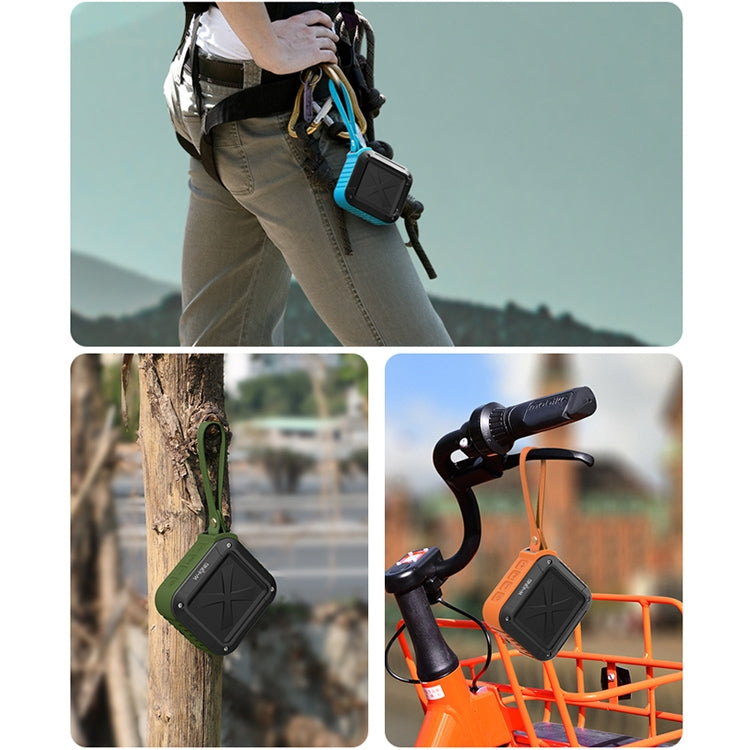 Coluna portátil impermeável sem fios W-KING S7 Mini com TF/FM/AUX/NFC Bluetooth para bicicleta, preto, laranja, azul, verde exército
