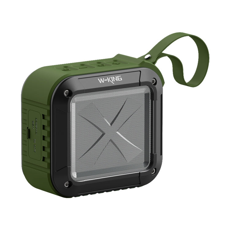 Coluna portátil impermeável sem fios W-KING S7 Mini com TF/FM/AUX/NFC Bluetooth para bicicleta, preto, laranja, azul, verde exército