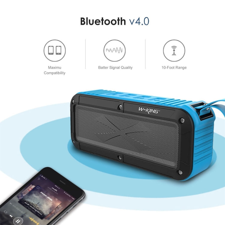 Colunas W-KING S20 IPX6 impermeáveis Coluna Bluetooth portátil NFC para exterior/duche/bicicleta Rádio FM