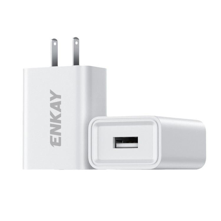 Carregador de Parede USB ENKAY 10W 5V 2A Adaptador de Energia, Ficha UE, Ficha US