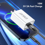 Carregador de Parede USB ENKAY 10W 5V 2A Adaptador de Energia, Ficha UE, Ficha US