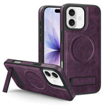 Capa para telemóvel MagSafe PU com suporte multifunções, para iPhone 17 Pro Max, para iPhone 17 Pro, para iPhone 17, para iPhone Air