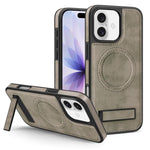 Capa para telemóvel MagSafe PU com suporte multifunções, para iPhone 17 Pro Max, para iPhone 17 Pro, para iPhone 17, para iPhone Air