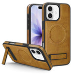 Capa para telemóvel MagSafe PU com suporte multifunções, para iPhone 17 Pro Max, para iPhone 17 Pro, para iPhone 17, para iPhone Air