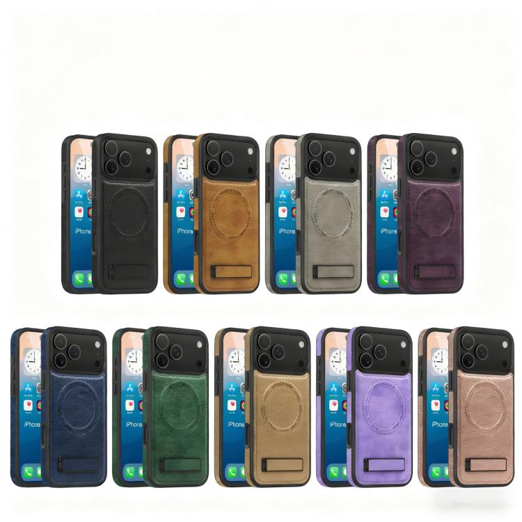 Capa para telemóvel MagSafe PU com suporte multifunções, para iPhone 17 Pro Max, para iPhone 17 Pro, para iPhone 17, para iPhone Air
