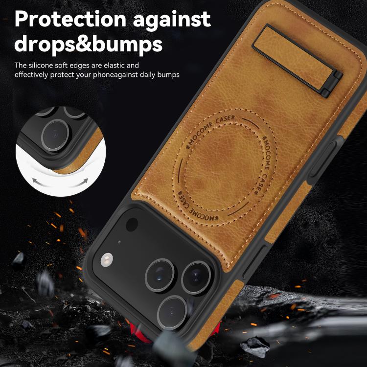 Capa para telemóvel MagSafe PU com suporte multifunções, para iPhone 17 Pro Max, para iPhone 17 Pro, para iPhone 17, para iPhone Air