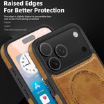 Capa para telemóvel MagSafe PU com suporte multifunções, para iPhone 17 Pro Max, para iPhone 17 Pro, para iPhone 17, para iPhone Air