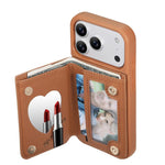 Capa para telemóvel carteira com bolsa para cartões em pele vegana, laço metálico e textura rombica espelhada, para iPhone 17 Pro Max, para iPhone 17 Pro, para iPhone 17, para iPhone 16 Pro Max, para iPhone 16 Pro, para iPhone 16 Plus, para iPhone 16