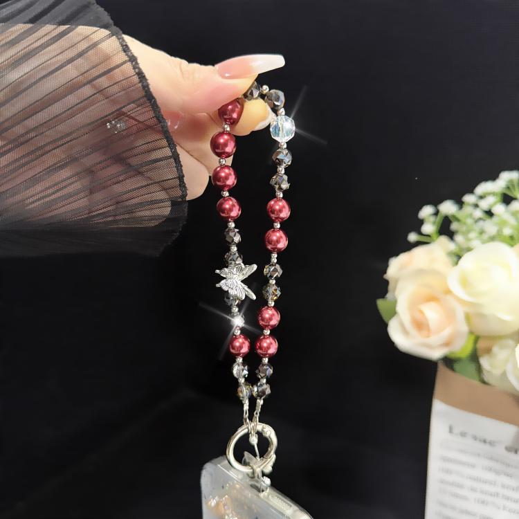 Pingente de Telemóvel com Borboleta e Borla de Liga, Rosa, Verde, Roxo, Vermelho, Laranja