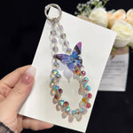 Colar Tridimensional de Cristal com Borboleta, Rosa, Azul