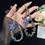 Colar Tridimensional de Cristal com Borboleta, Rosa, Azul