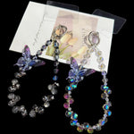Colar Tridimensional de Cristal com Borboleta, Rosa, Azul