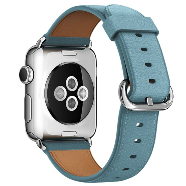 Pulseira de Relógio em Couro Clássica com Botão para Apple Watch Series 3 & 2 & 1 38mm