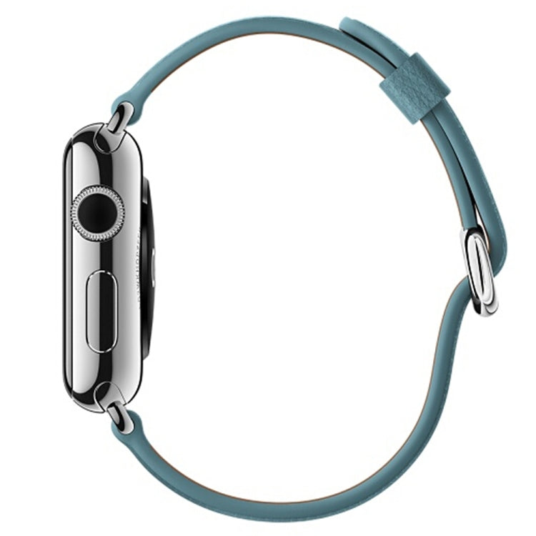 Pulseira de Relógio em Couro Clássica com Botão para Apple Watch Series 3 & 2 & 1 38mm