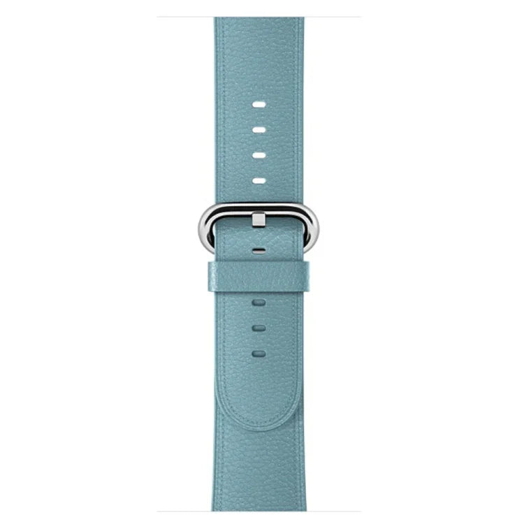 Pulseira de Relógio em Couro Clássica com Botão para Apple Watch Series 3 & 2 & 1 38mm