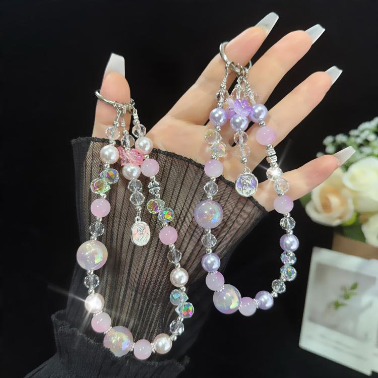 Stellar Rose Gold Pearl Bracelet, Purple, Pink