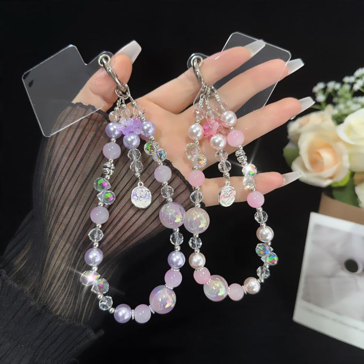 Stellar Rose Gold Pearl Bracelet, Purple, Pink
