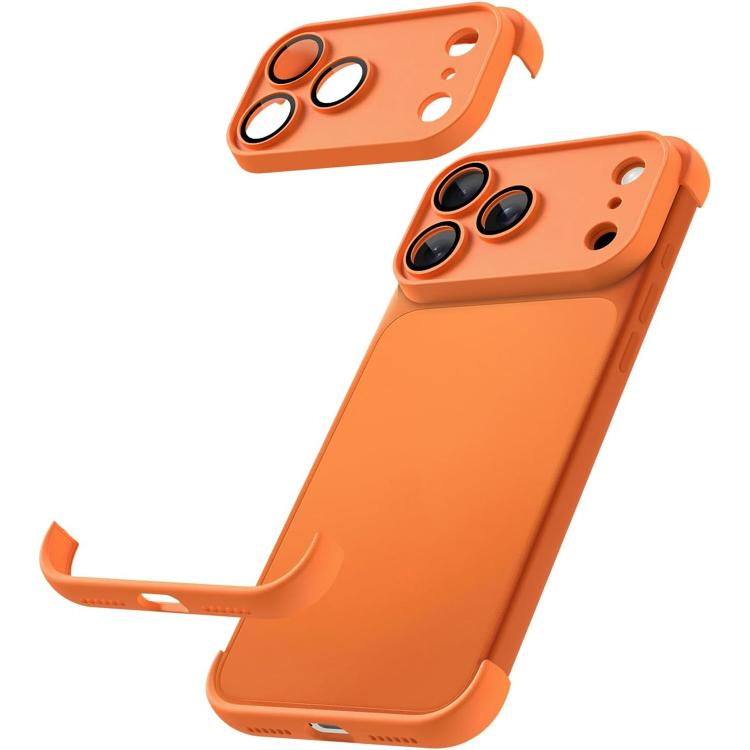 Capa de Telemóvel TPU Ultra-fina Sem Moldura com Airbags nos Quatro Cantos e Filme para Lente, Antichoque, Para iPhone 17 Pro Max, Para iPhone 17 Pro, Para iPhone 17, Para iPhone Air