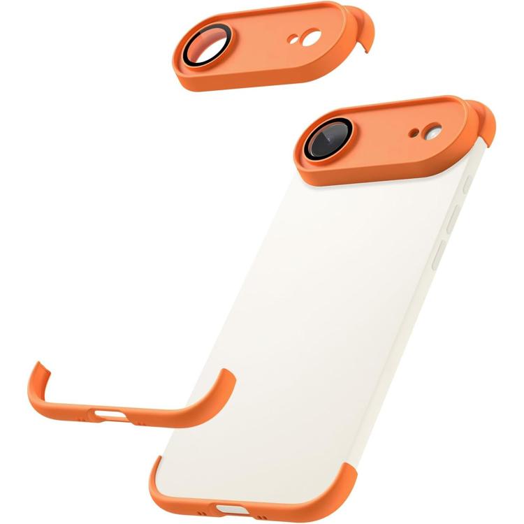 Capa de Telemóvel TPU Ultra-fina Sem Moldura com Airbags nos Quatro Cantos e Filme para Lente, Antichoque, Para iPhone 17 Pro Max, Para iPhone 17 Pro, Para iPhone 17, Para iPhone Air