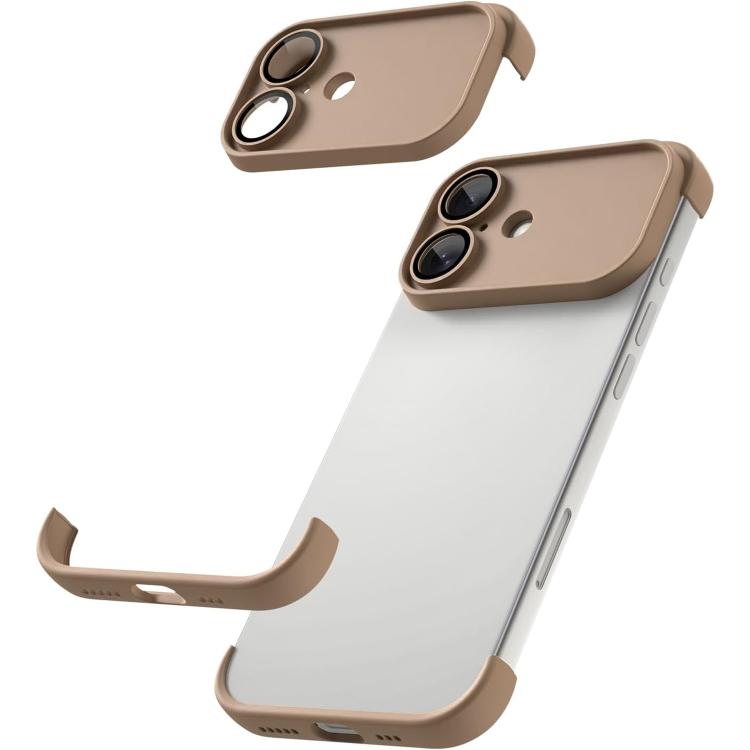 Capa de Telemóvel TPU Ultra-fina Sem Moldura com Airbags nos Quatro Cantos e Filme para Lente, Antichoque, Para iPhone 17 Pro Max, Para iPhone 17 Pro, Para iPhone 17, Para iPhone Air