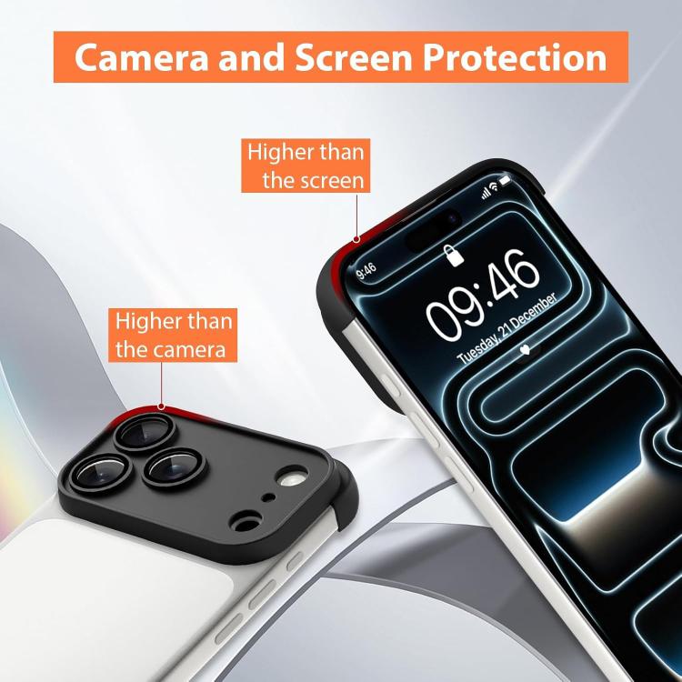 Capa de Telemóvel TPU Ultra-fina Sem Moldura com Airbags nos Quatro Cantos e Filme para Lente, Antichoque, Para iPhone 17 Pro Max, Para iPhone 17 Pro, Para iPhone 17, Para iPhone Air