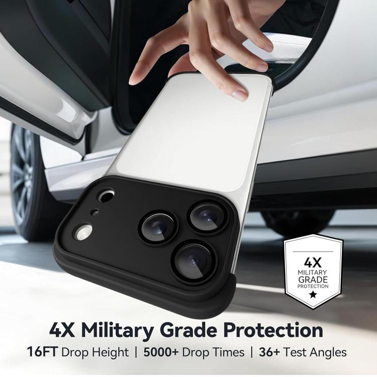 Capa de Telemóvel TPU Ultra-fina Sem Moldura com Airbags nos Quatro Cantos e Filme para Lente, Antichoque, Para iPhone 17 Pro Max, Para iPhone 17 Pro, Para iPhone 17, Para iPhone Air