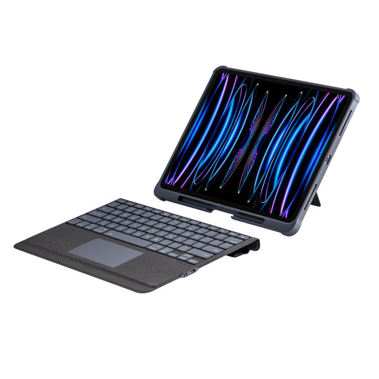 Capa Protetora com Airbag nos Quatro Cantos e Teclado Bluetooth Retroiluminado Dividido Magnético, Para iPad Air 13 2025 / 2024 / Pro 12.9