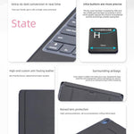 Capa Protetora com Airbag nos Quatro Cantos e Teclado Bluetooth Retroiluminado Dividido Magnético, Para iPad Air 13 2025 / 2024 / Pro 12.9